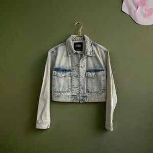 Zara Denim Cropped Jacket